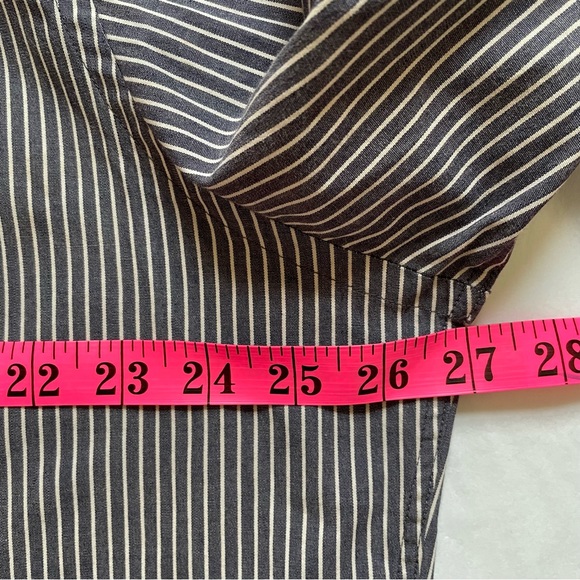 XXL Men Dress Shirt Long Sleeves Quick Dry All Day CoolMax Poplin Striped - Picture 7 of 9